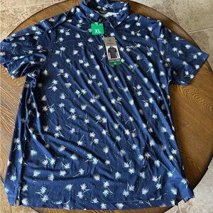 Hurley Navy and Tropical Dry Fit Polo Shirt